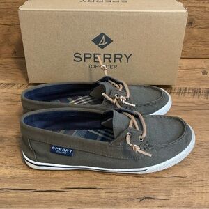 Sperry Women's Lounge Away Sneaker - Olive - Size 7